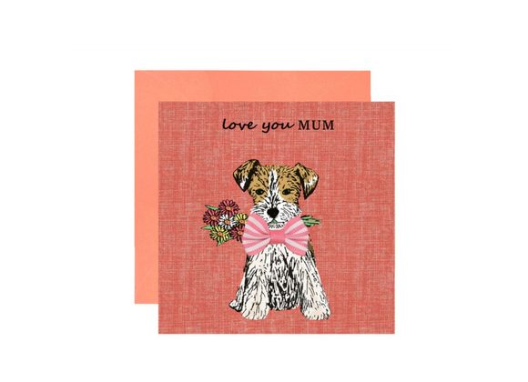 Love You Mum Terrier card by Apple & Clover