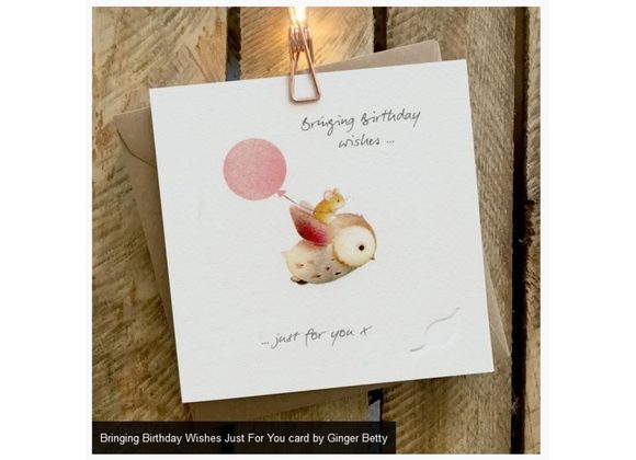 Birthday Wishes Just For You card by Ginger Betty
