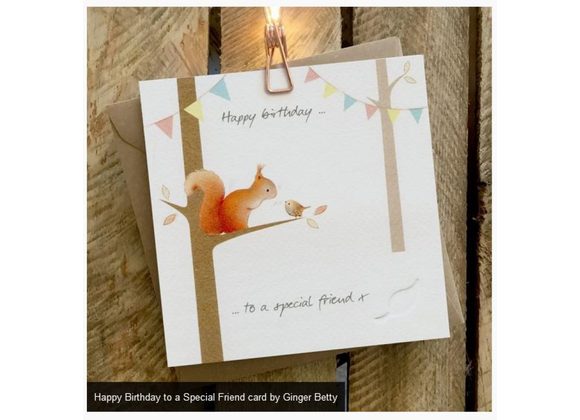Birthday Special Friend,  card by Ginger Betty