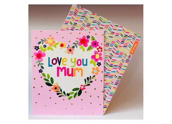 Love you Mum card by Paper Salad