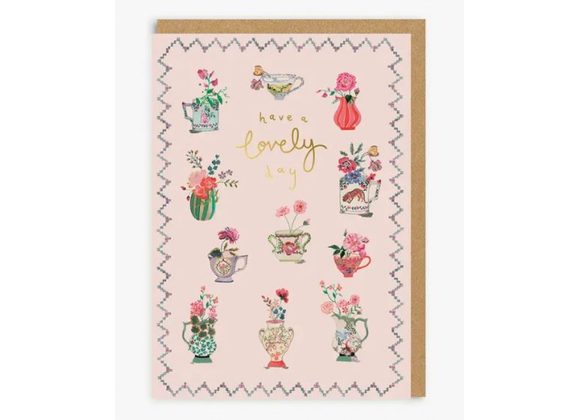 Have a Lovely Day Vases Cath Kidston Greeting Card