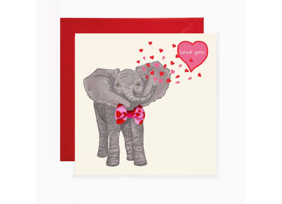 Elephant Love You Handmade Card by Apple & Clover