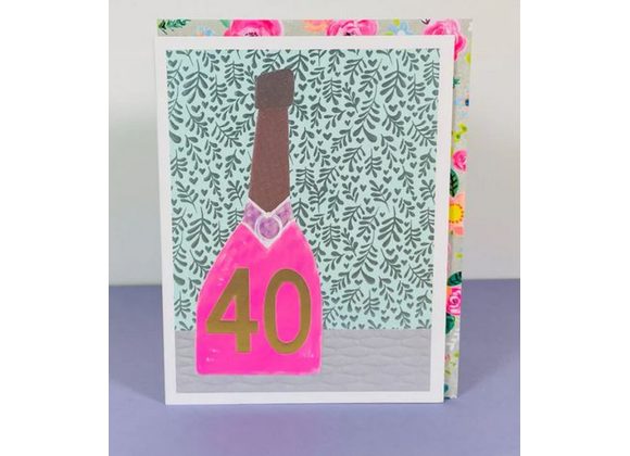 Pink Bottle 40th Birthday