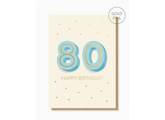 80th - The Big 8-0 Birthday Card