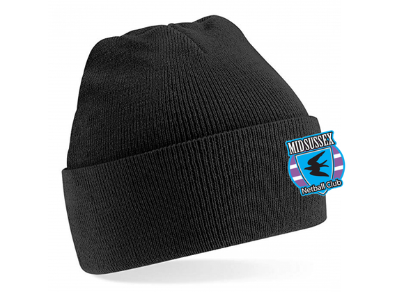 Mid Sussex Netball Winter Hat Black