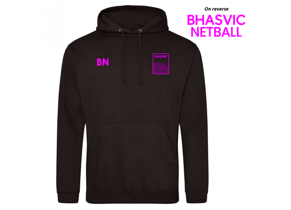 BHASVIC Netball Hoodie Black (UC)