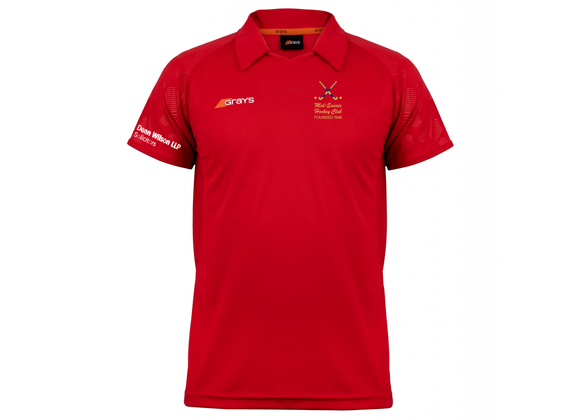 Mid Sussex Hockey Home Shirt Red MENS TEAMS (Axis 750)