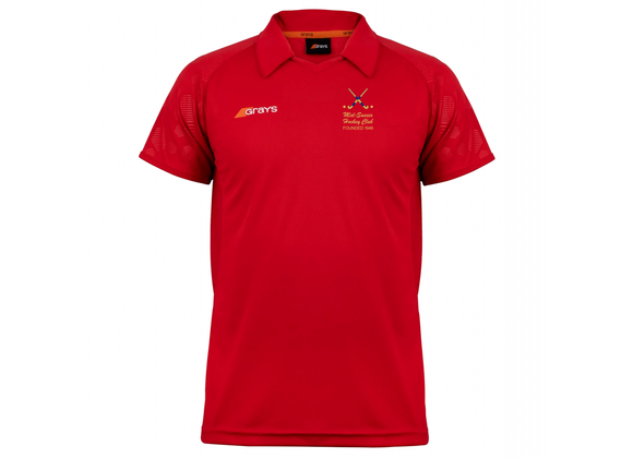 Mid Sussex Hockey Home Shirt Red JUNIOR TEAMS (Axis 750)