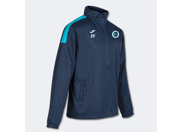 Brighton Select Football Rain Jacket Navy/Turq Junior (Trivor)