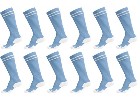 SALE - 15 x Hummel Element Adults Socks Sky Blue and White (Mix sizes)