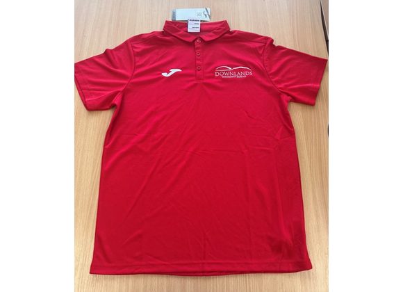 SALE Downlands PE Red Polo Shirt Adults Medium