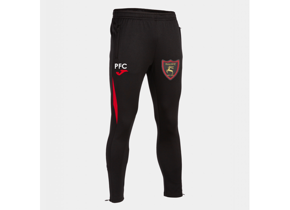 Petworth FC Training Trousers Adult Black/Red (C7)
