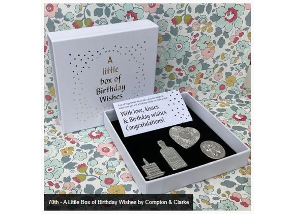 70th - A Little Box of Birthday Wishes by Compton & Clarke