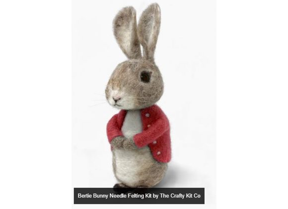 Bertie Bunny Needle Felting Kit by The Crafty Kit Co