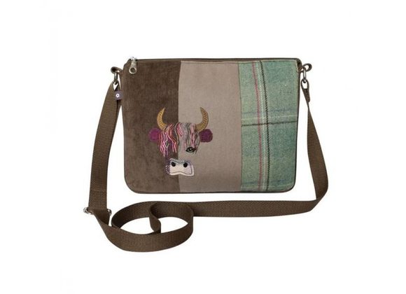 Highland Cow Applique Messenger Bag by Earth Squared