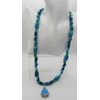 Turquoise Drop Ribbon Necklace