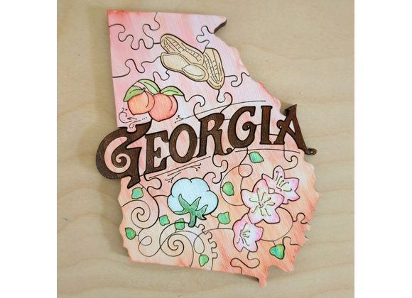 Georgia Wooden Puzzle -- Paint-It-Yourself Kit