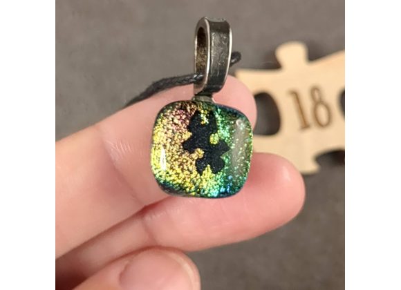 Mini Glass Puzzle Pendant #18