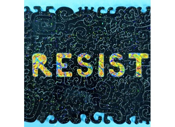 Resist -- Glitter and Dichro Acrylic Puzzle