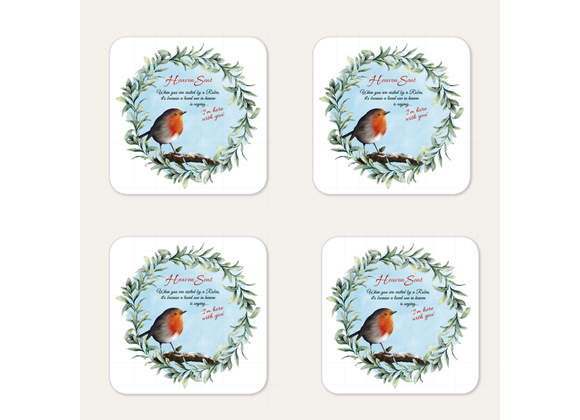 A set of 4 Heaven sent Memorial coasters 