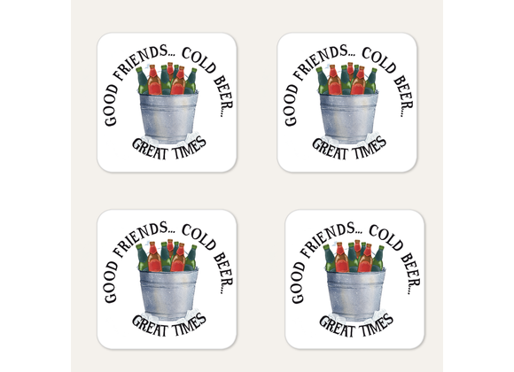 Set of 4 beer coasters