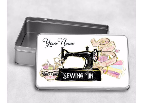 Personalised sewing tin