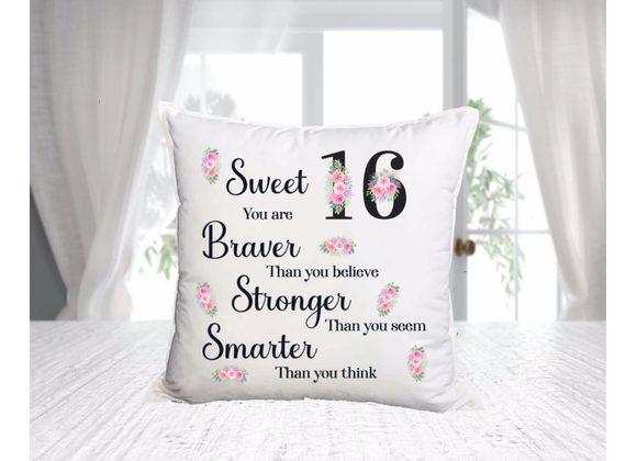 Sweet 16 Motivational Cushion