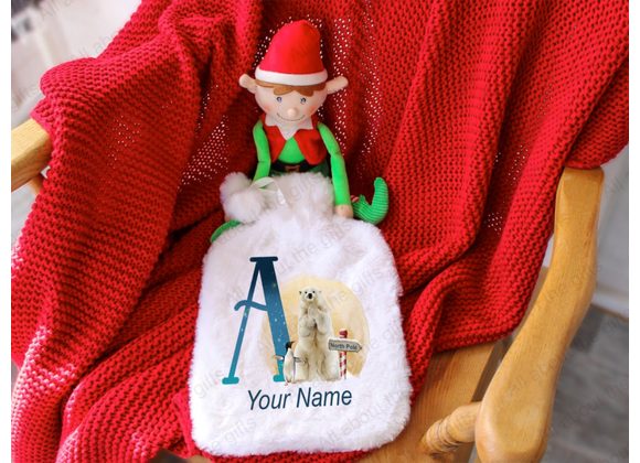 Personalised arctic antics hot water bottles