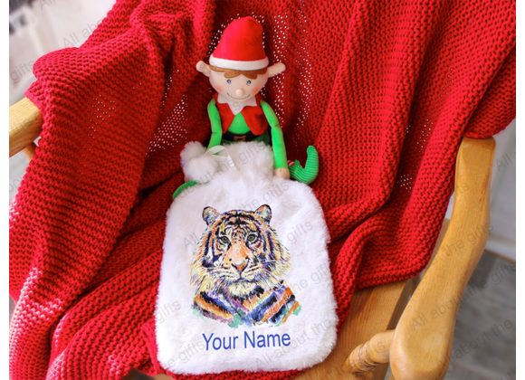 Personalised Tiger hot water bottle