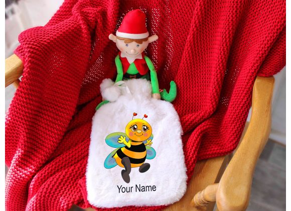 Personalised Bee hot water bottle