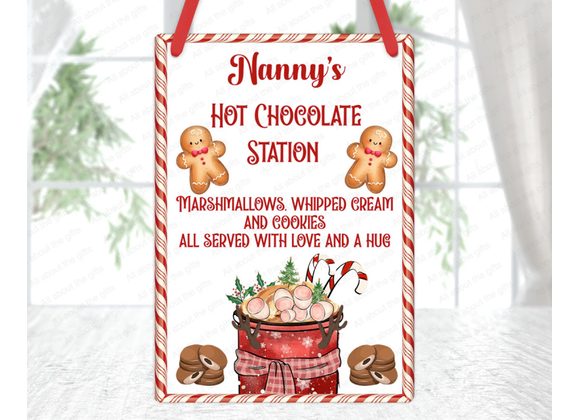 Personalised Hot Chocolate station sign