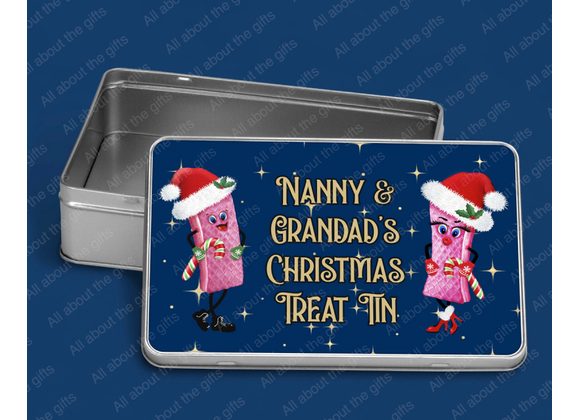 Personalised Christmas treat tin