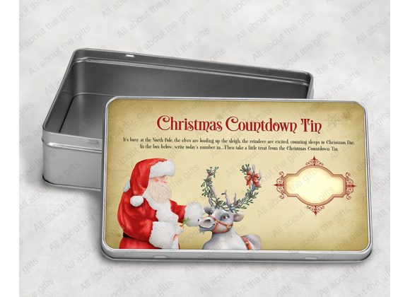 Christmas countdown tins