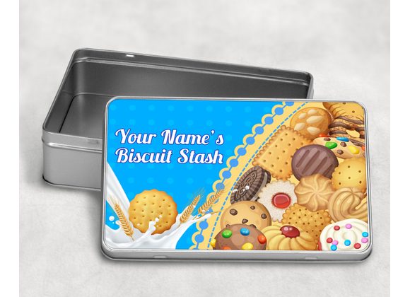 Personalised biscuit tin