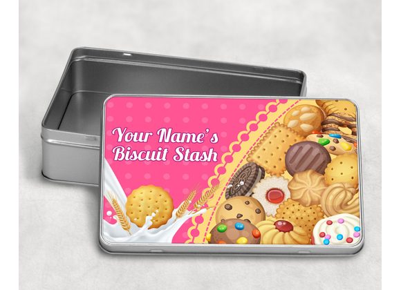 Personalised biscuit tin