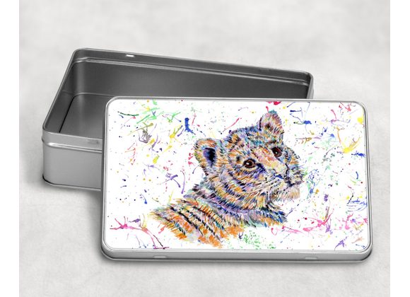 Tiger cub storage tin