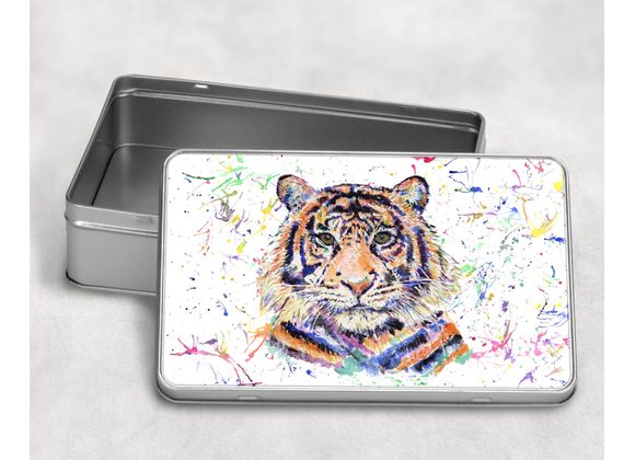 Tiger storage tin