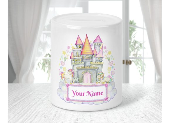 Unicorn and castle money box