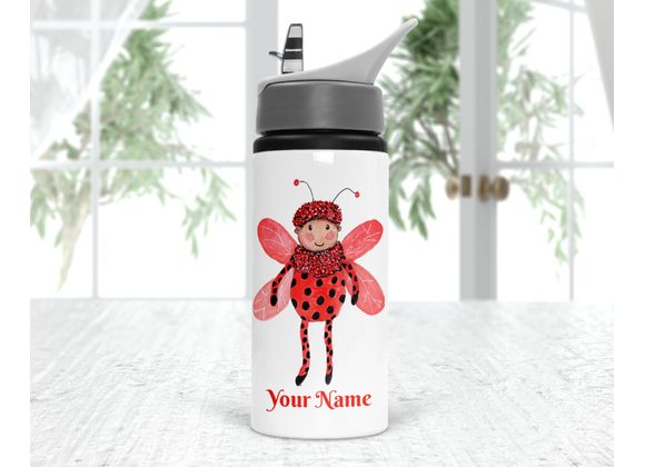 Ladybug drinks bottle