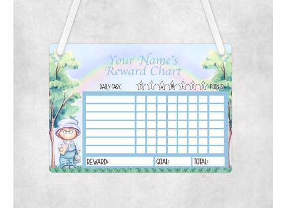 Boy teacher rewards chart 