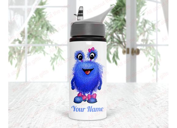 Personalised cute blue girl monster