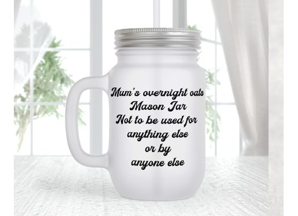 Personalised Overnight oats mason jar