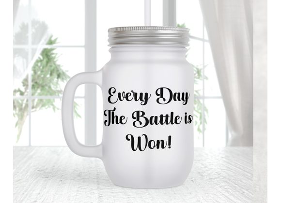 Motivational message mason Jar