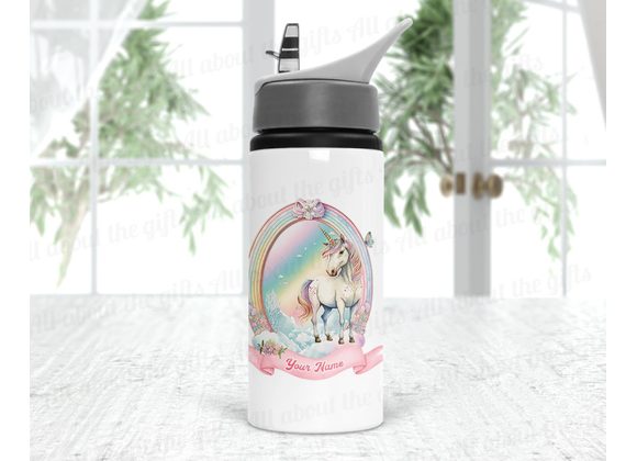 Personalised unicorn drinks bottle