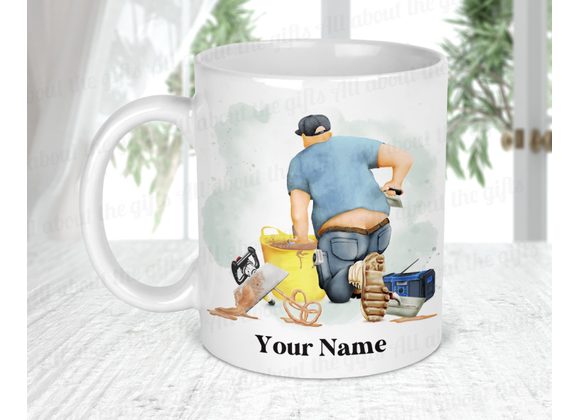 Personalised Right handed Plasterer mug