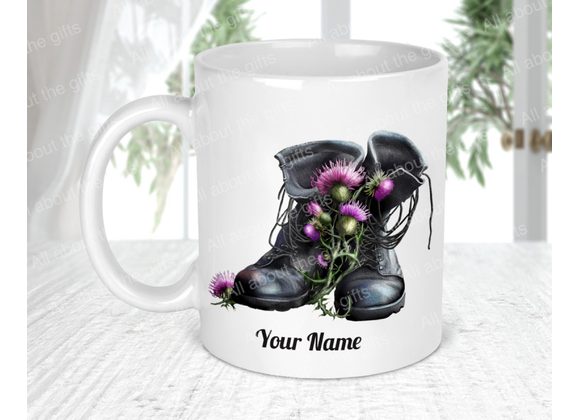 Personalised boots and Thistle mug