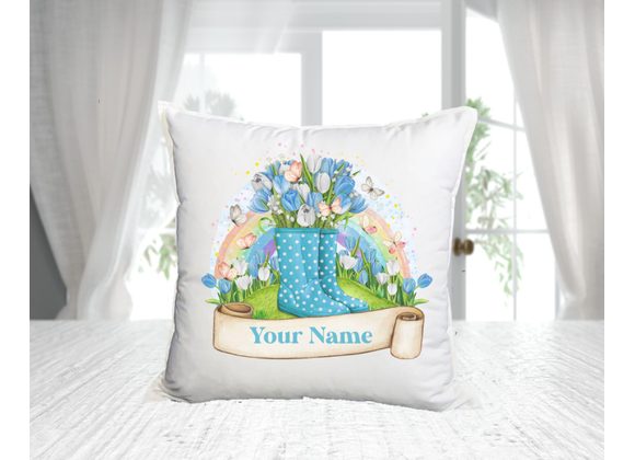 Personalised Wellie design cushion