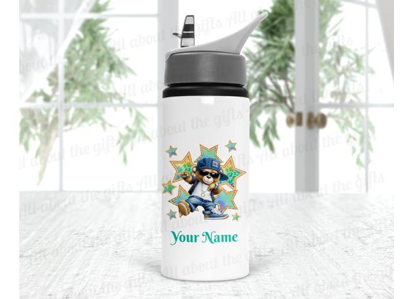Cool dude drinks bottle