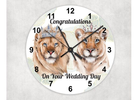 Glass Congratulations Clock 
