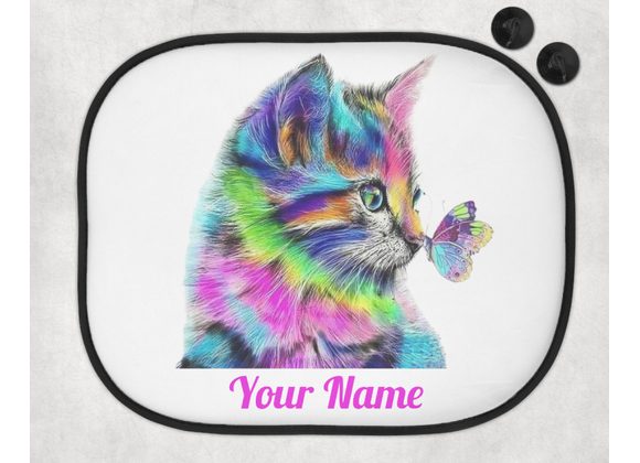 Cat and butterfly